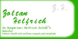 zoltan helfrich business card